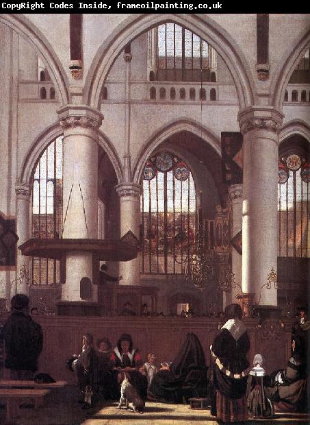 WITTE, Emanuel de The Interior of the Oude Kerk, Amsterdam, during a Sermon